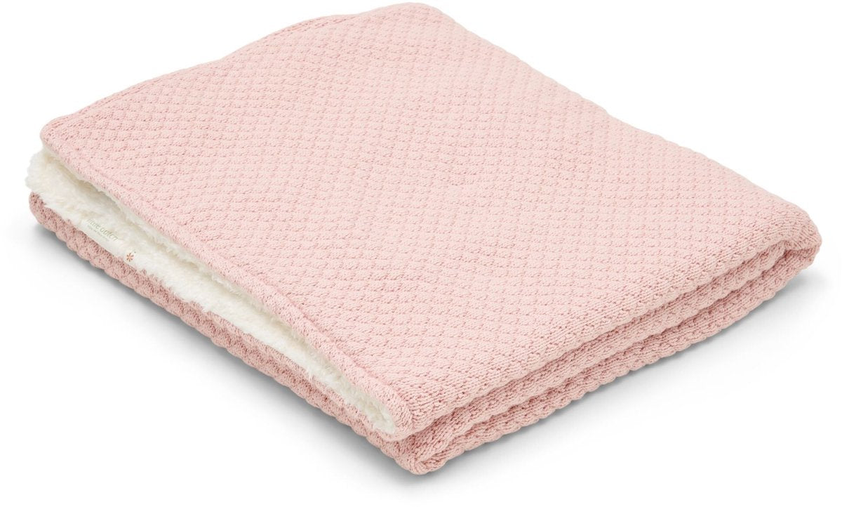 LITTLE DUTCH Ledikantdeken gebreid - Pure Blossom - roze