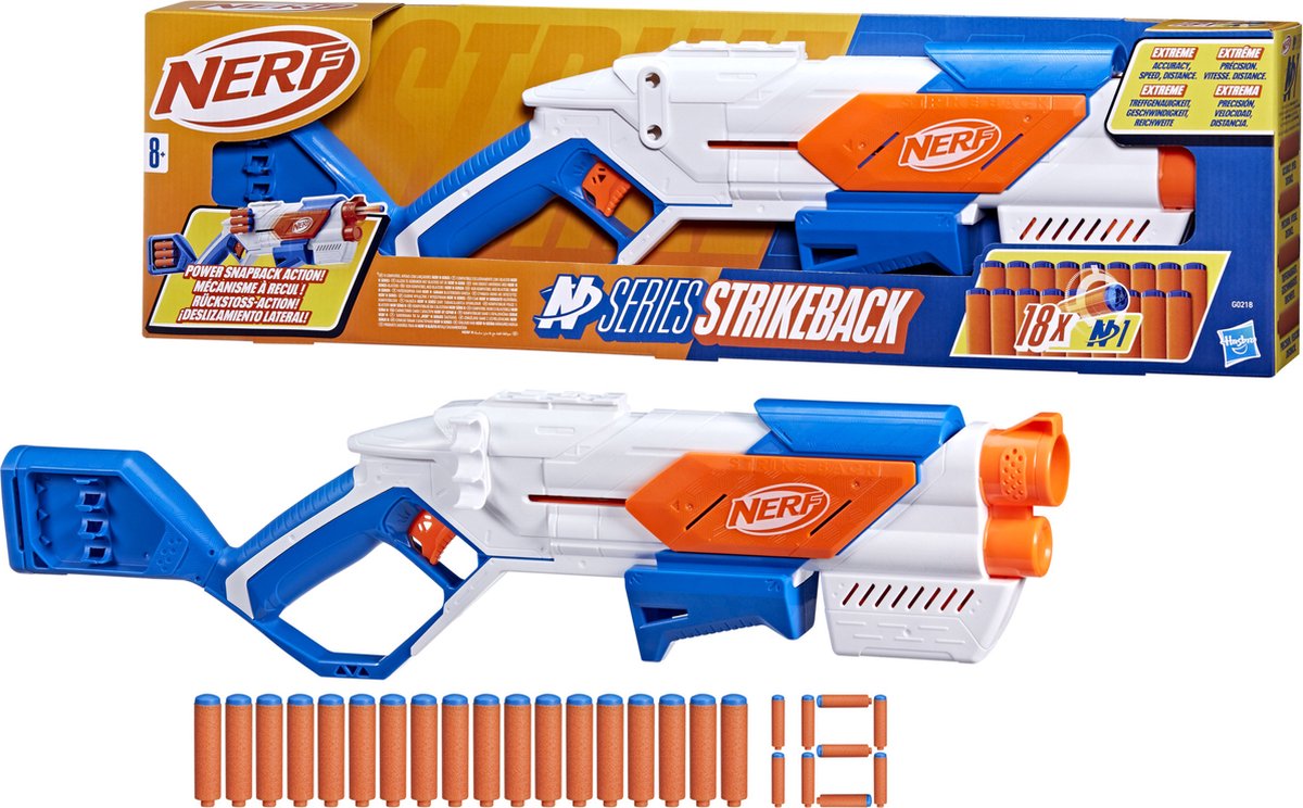 NERF N Series Strikeback blaster + 18 darts
