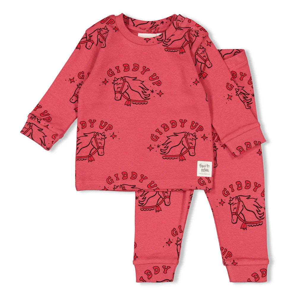 FEETJE Howdy Holly pyjama - berry - 92