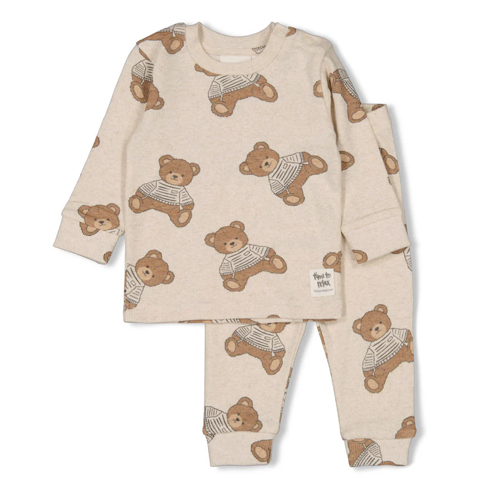 FEETJE Teddy Bear pyjama - offwhite mel.- 122