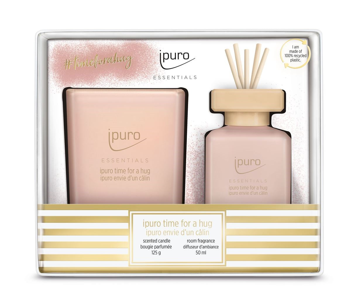 IPURO Essentials diffuser 50ml + kaars 125g - Time for a hug