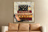 Glasschilderij tas & parfum op boeken - 80x80cm - met kristallen en lijst