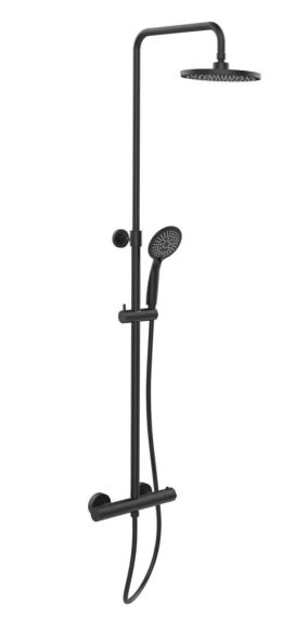 WENKO Young regendoucheset eco m kraan - zwart