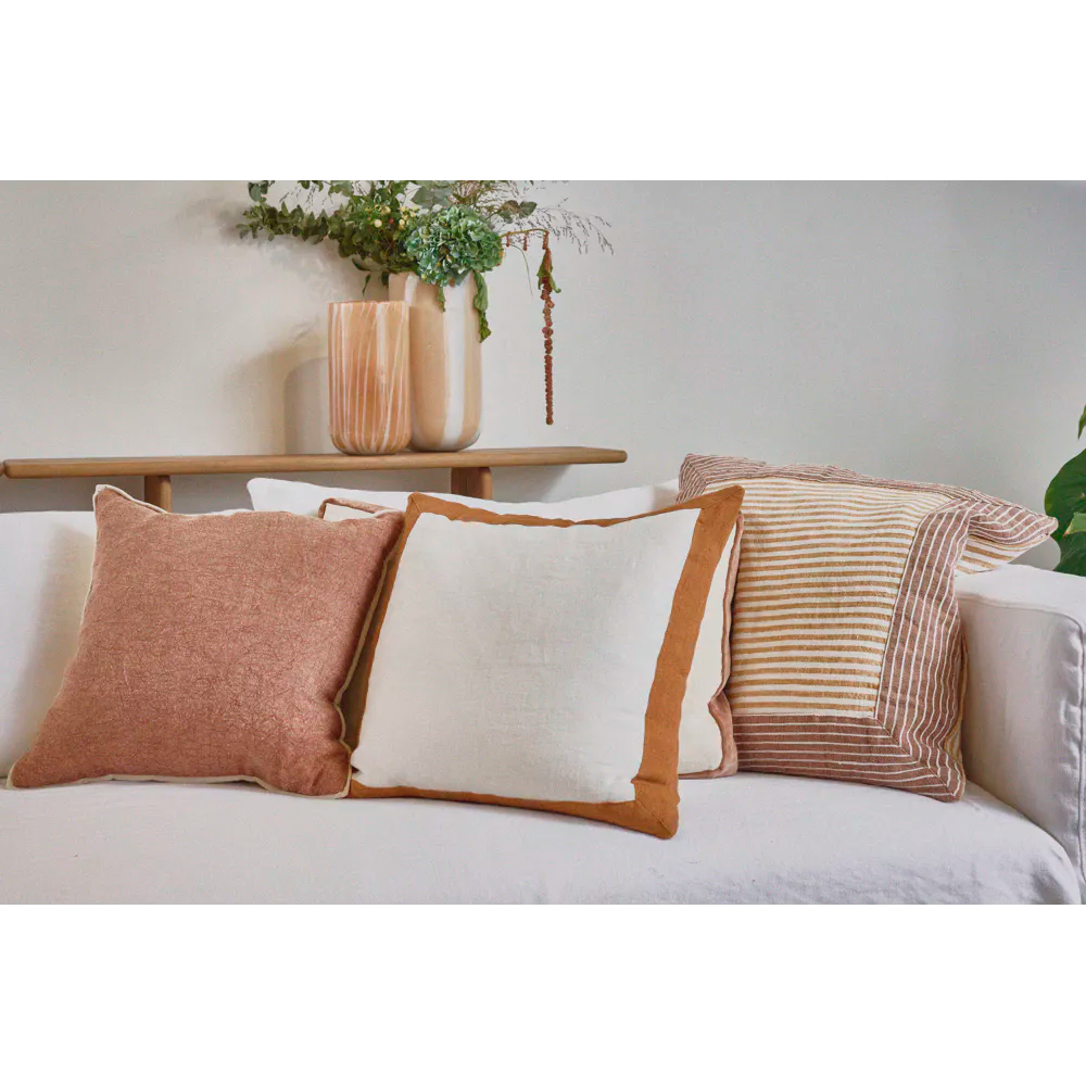 POMAX Saint-Tropez kussen linnen - 50x50cm - roest