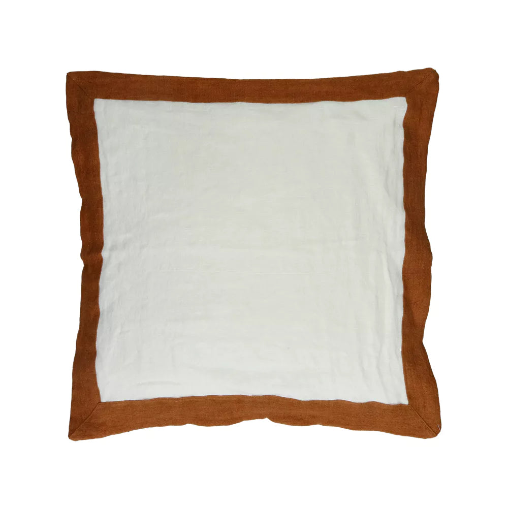 POMAX Saint-Tropez kussen linnen - 50x50cm - roest