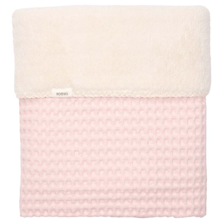 KOEKA Oslo deken - 75x100cm - wafel/ teddy cotton candy