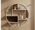 Tobago wandrek rond - 80x16x80cm - frame metaal beige/ mangohout brown