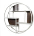 Tobago wandrek rond - 80x16x80cm - frame metaal beige/ mangohout brown