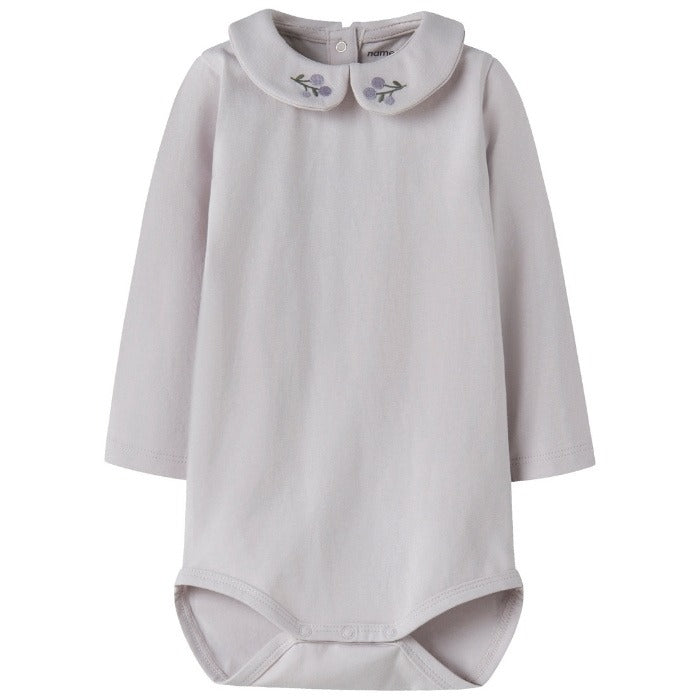 NAME IT Girls NBFBIRDY LS body - lilac marble - 62