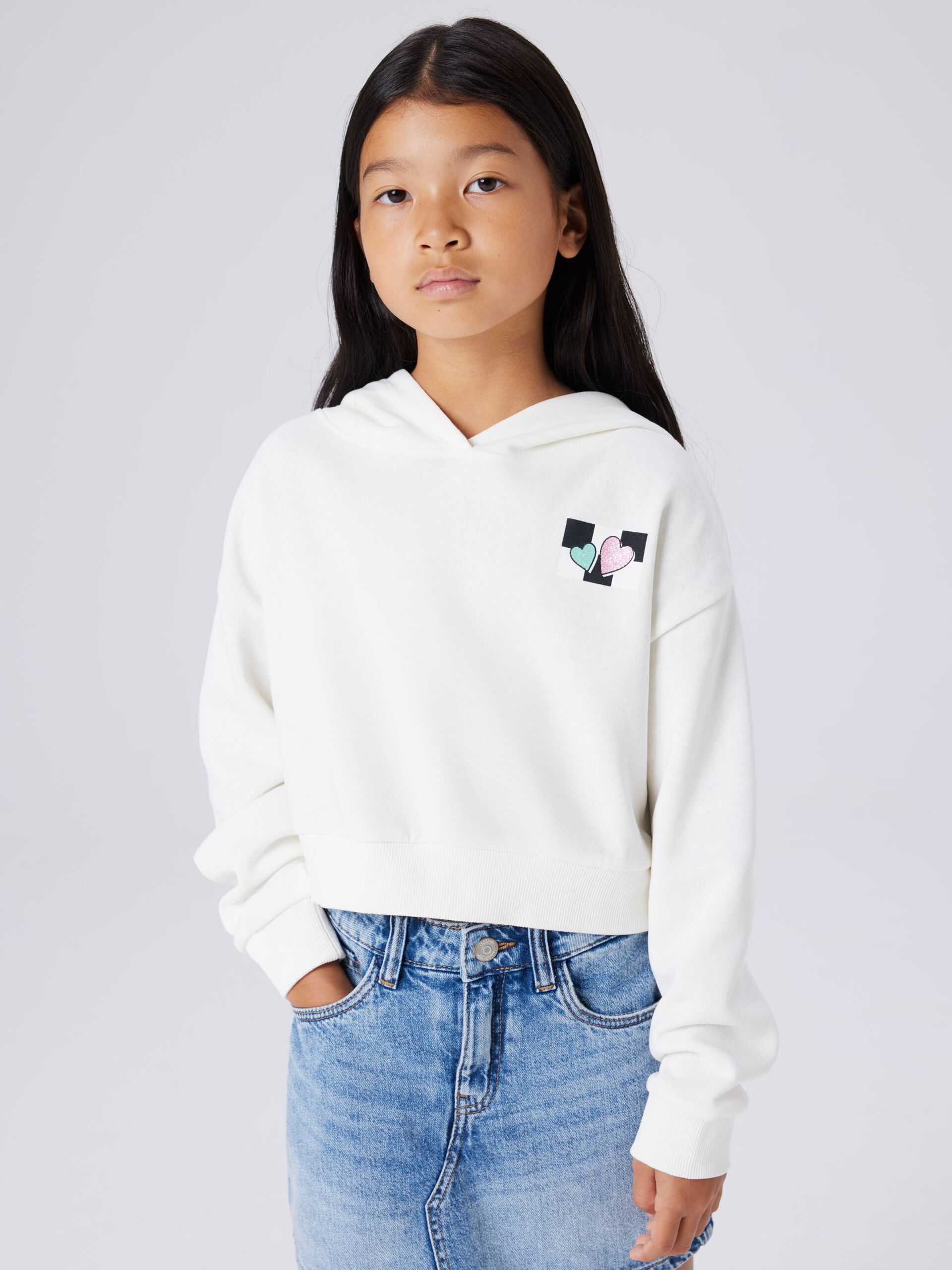 NAME IT Girls NKFTARA LS sweatshirt - cloud dancer - 146/152