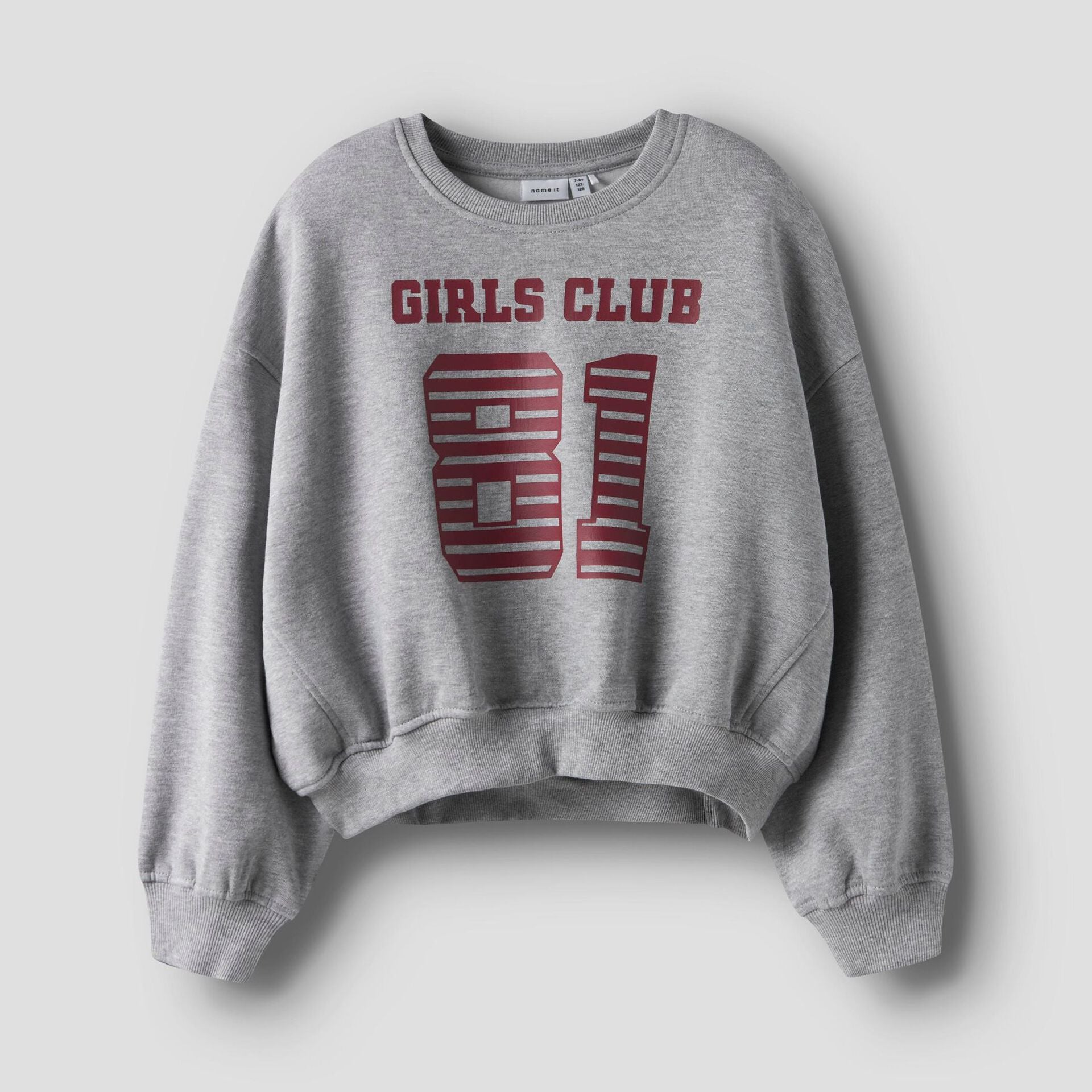 NAME IT Girls NKFTAYA LS sweatshirt - grey melange - 116