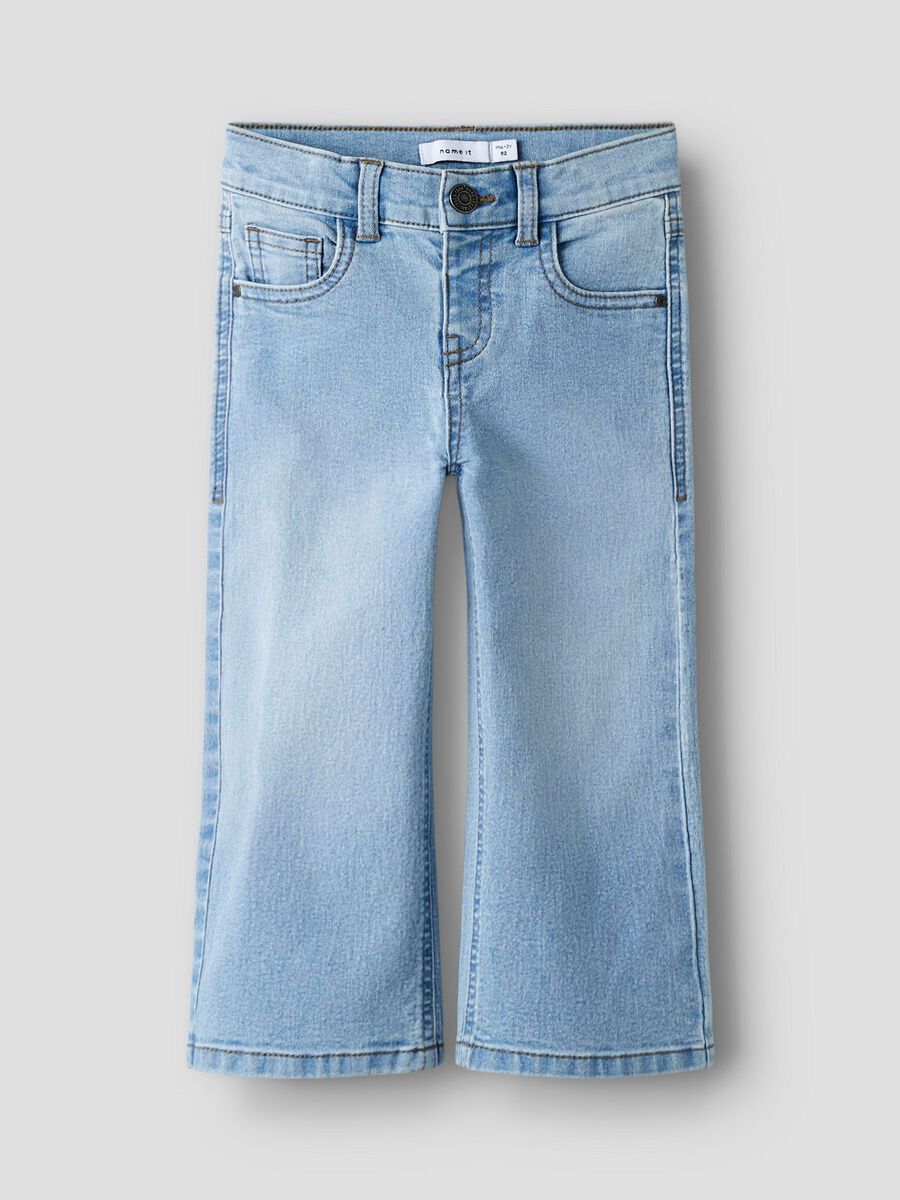 NAME IT Girls NMFROSE jeansbroek wijd - light blue - 98