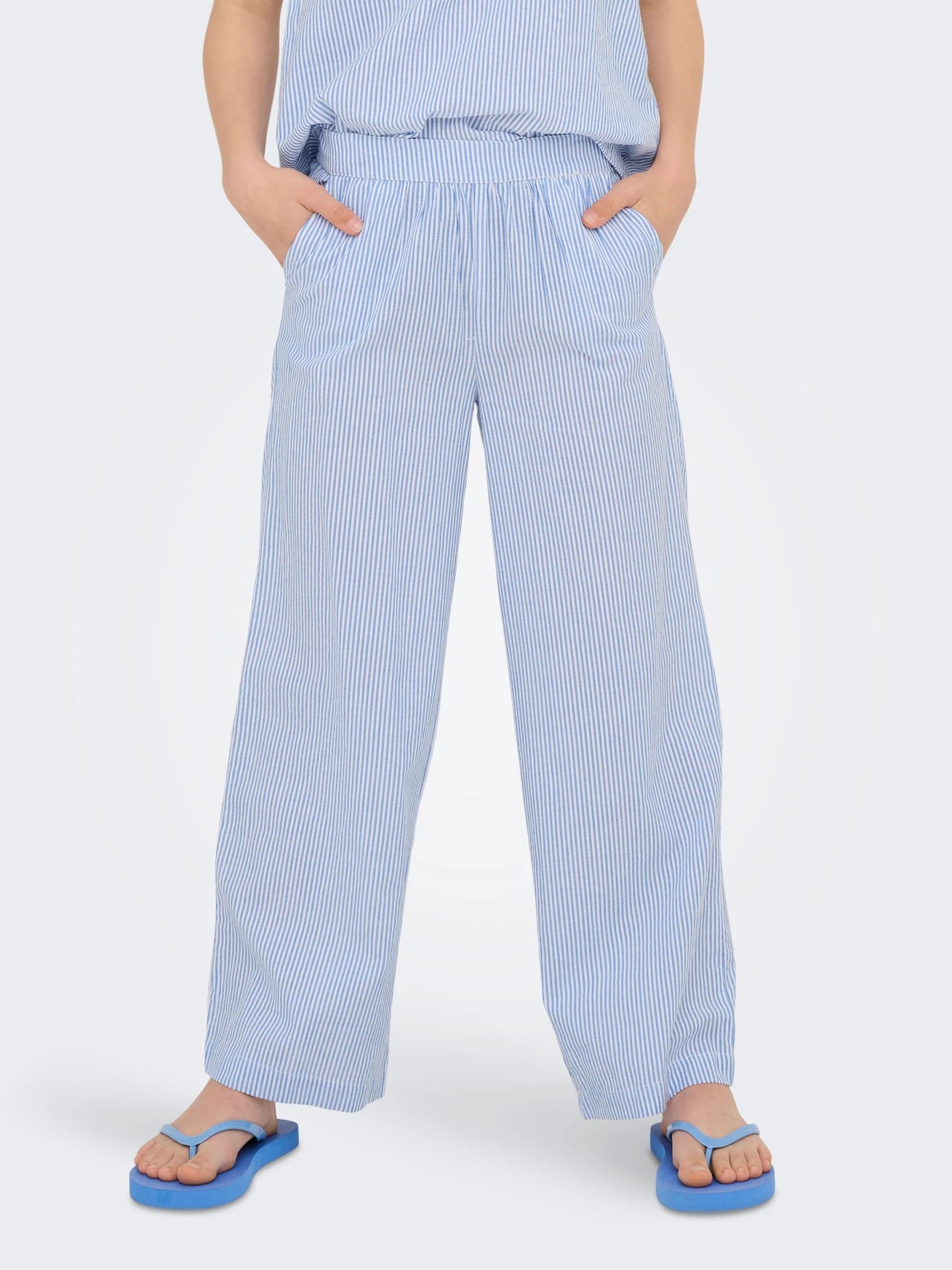 ONLY Girls KOGSMILLA broek - cloud dancer/clear sky - 158