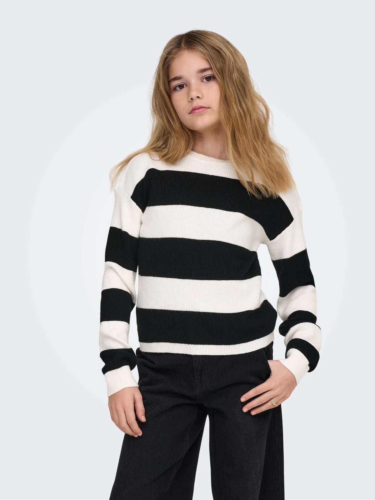 ONLY Girls KOGFRANCA LS pullover - soft chambray/cloud dancer - 158/164