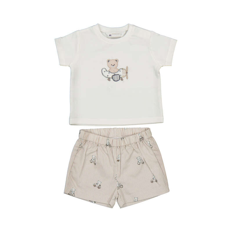 MAYORAL LAYETTE B shorts & T-shirt set - col. Mole - 2/4