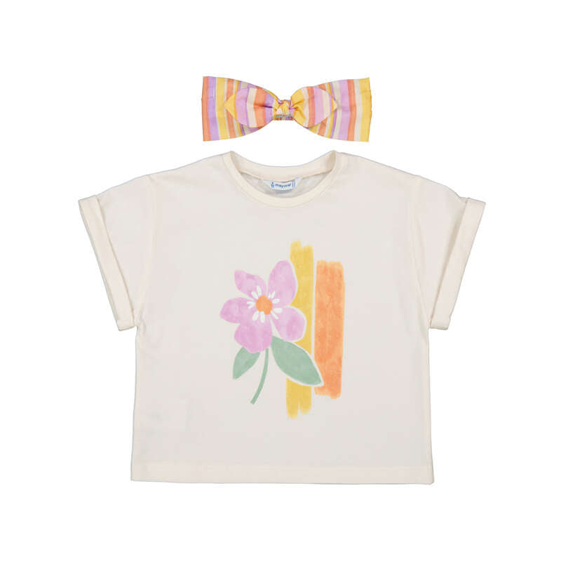 MAYORAL G band T-shirt - bone - 4