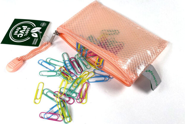 FOLDERSYS Opbergtas A7 m/rits - pasteloranje