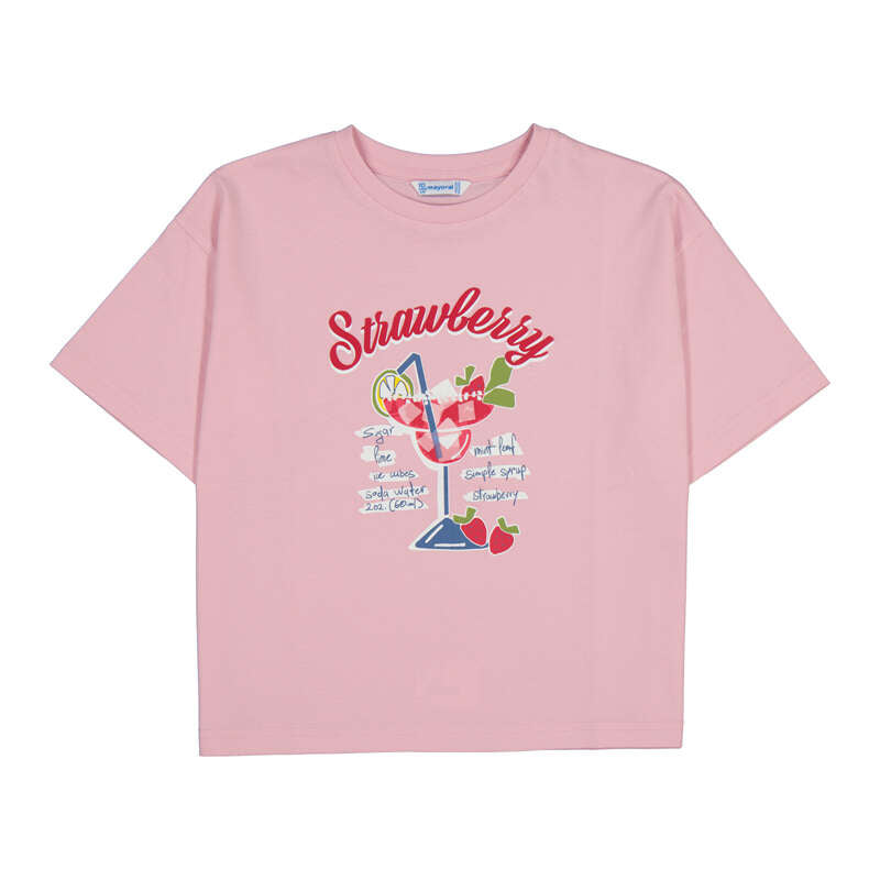 MAYORAL G printed T-shirt - blush - 12