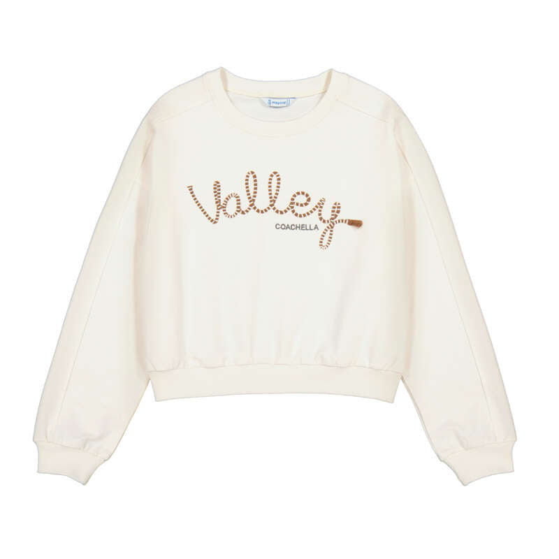 MAYORAL G fleece pullover - bone - 14