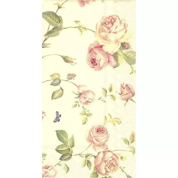 IHR servetten buffet 42x33cm - New rambling rose cream 724060
