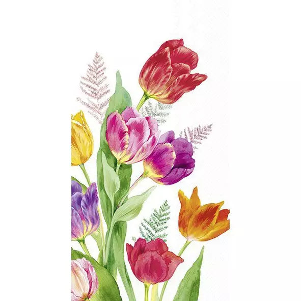IHR servetten buffet 42x33cm - Bright tulips mix 1032100