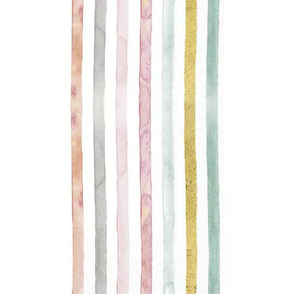 IHR servetten buffet 42x33cm - Flamingo fever stripe rose 1073550