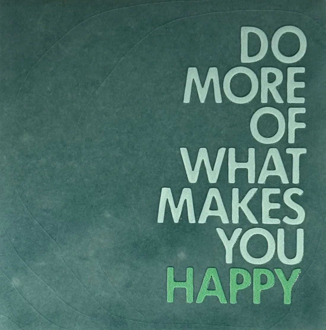 YETT Tegeltje - Do more of what makes you happy - zeegroen/lichtgroen