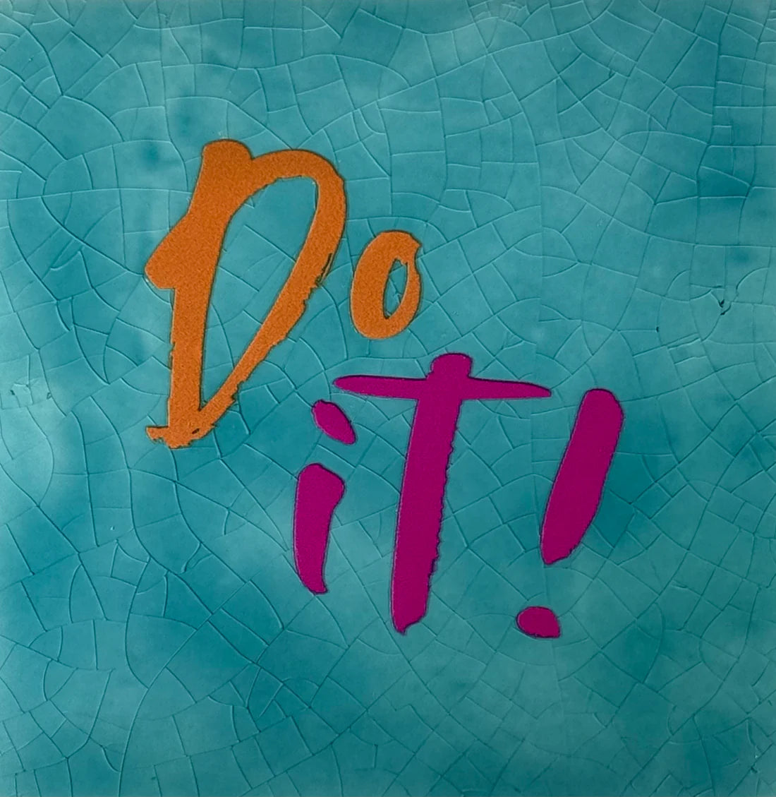 YETT Tegeltje - Do it - groen/oranje