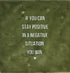 YETT Tegeltje - If you can stay positive... - olijf/creme