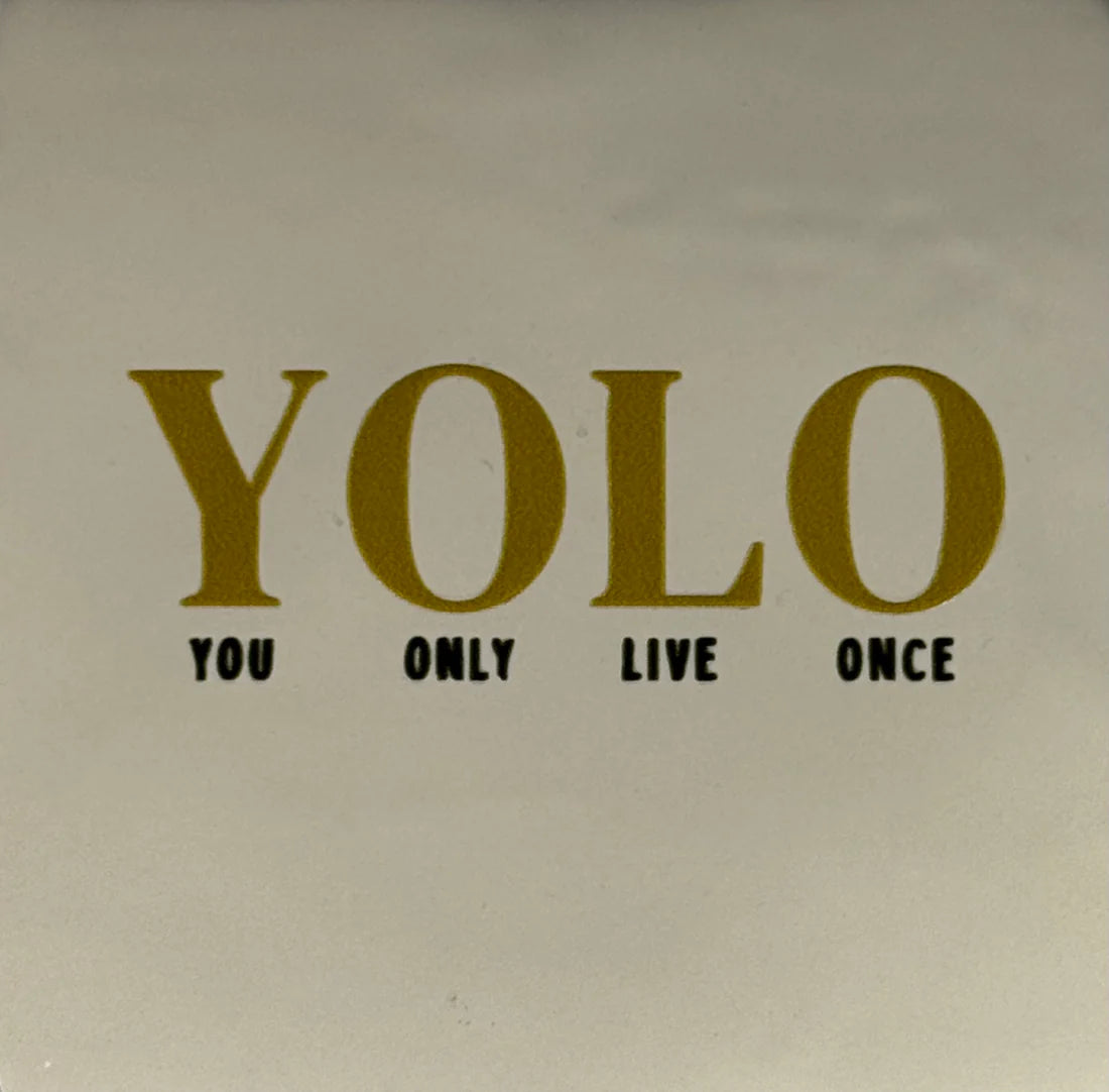 YETT Tegeltje - Yolo nieuw - creme/goud