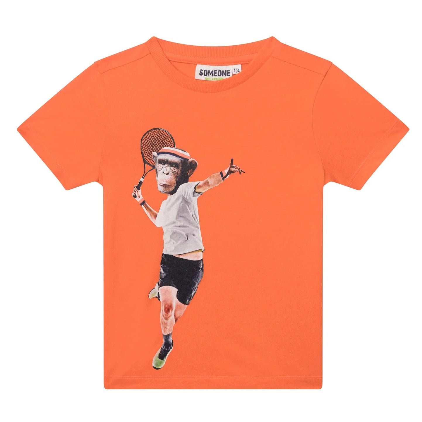 SOMEONE B Backhand t-shirt - bright orange - 122 BACKHANDSB02C
