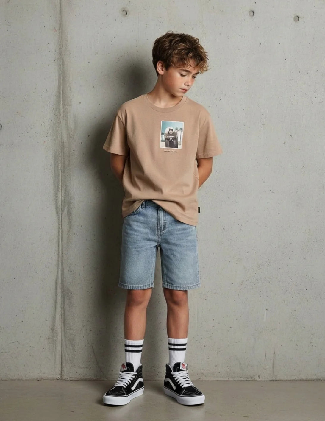 SOMEONE B Leon t-shirt - dark beige - 134 LEONB02E