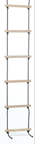 DICE Touwladder met 6 sporten - zwart touw