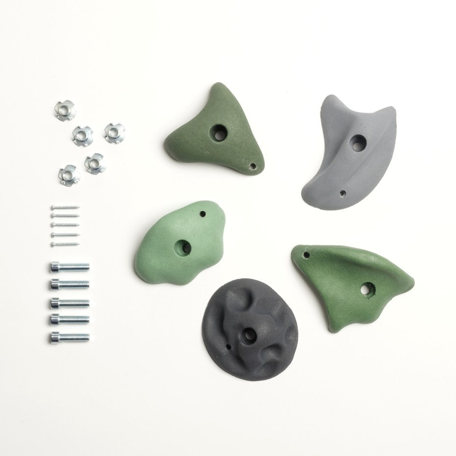 DICE Klimstenen set large - pastelgroen mix