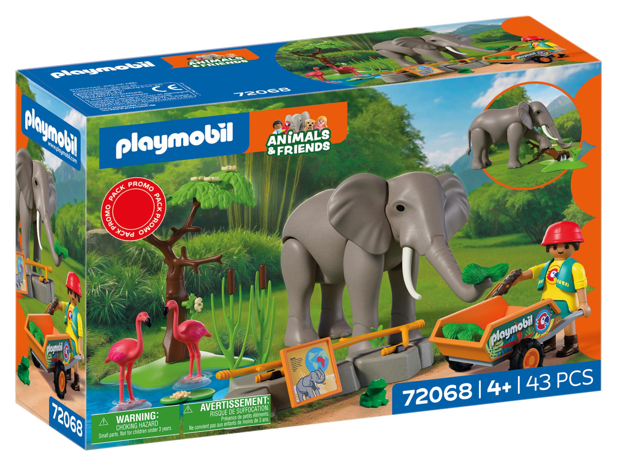 PLAYMOBIL 72068 - olifant met dierenverzorger