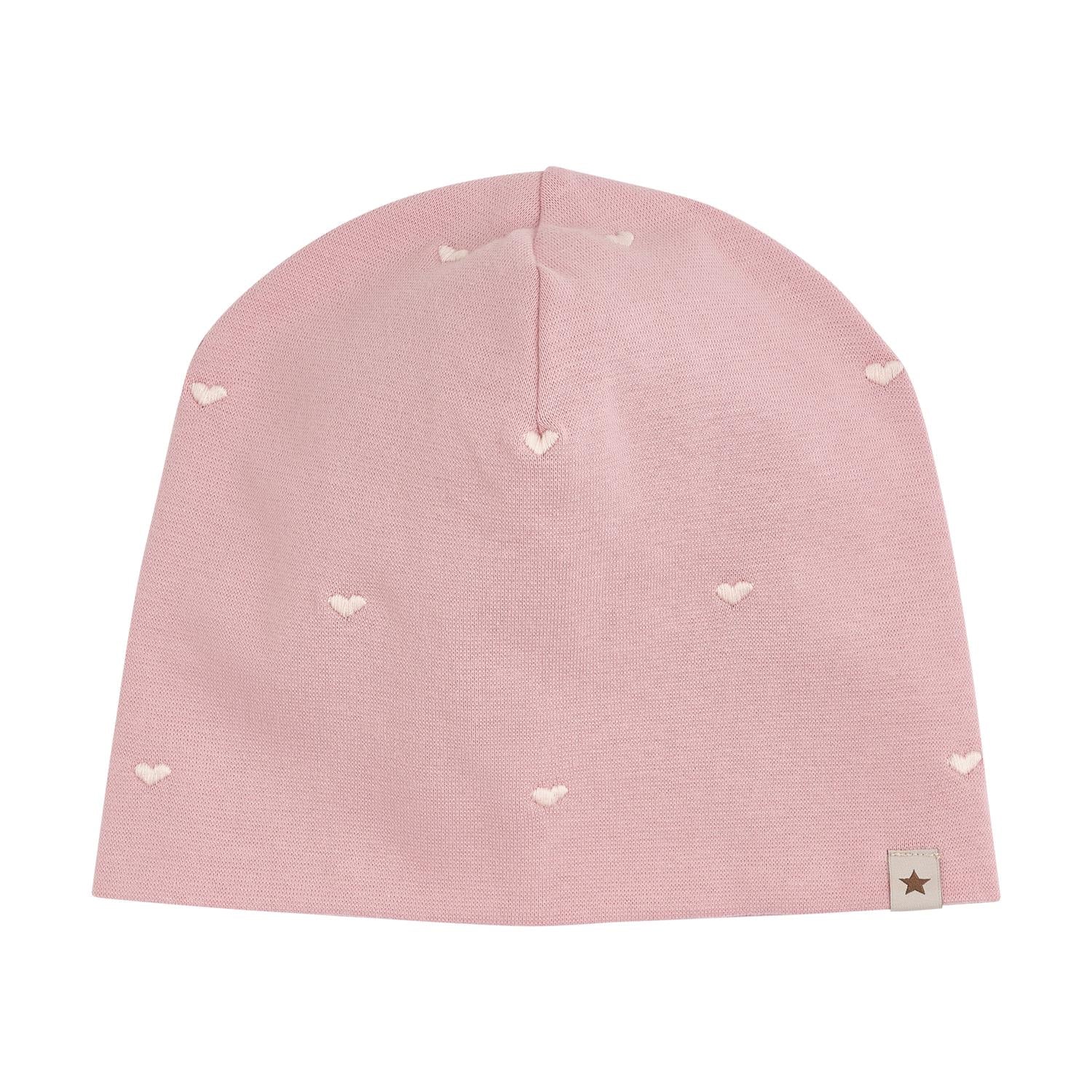 HUTTELIHUT G Beanie rib embroidery - pale mauve - 53 4/6j.