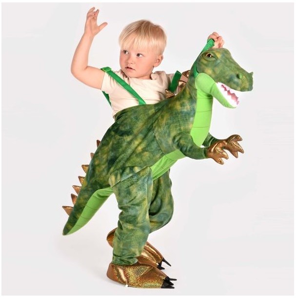 DEN GODA FEN Dino jump-in kostuum 90x90cm 3-8j
