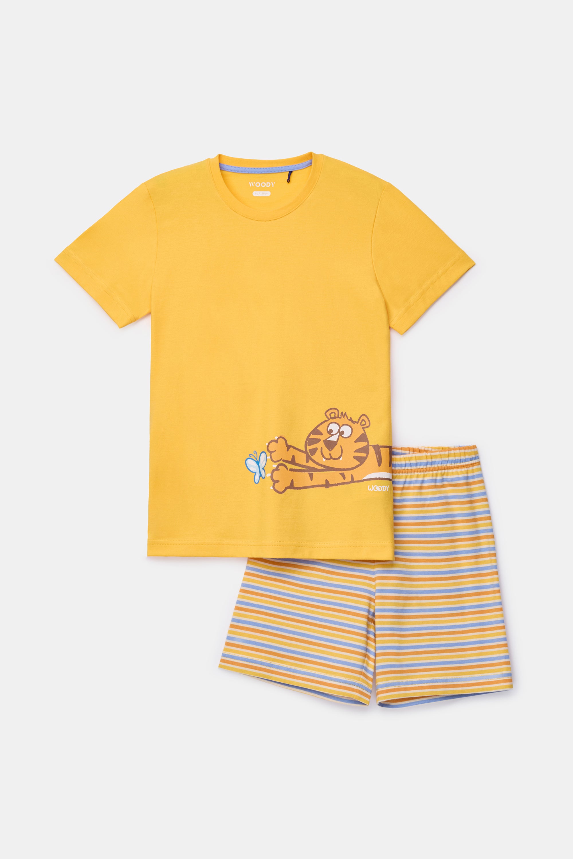 WOODY Jongens pyjama - geel - 18m