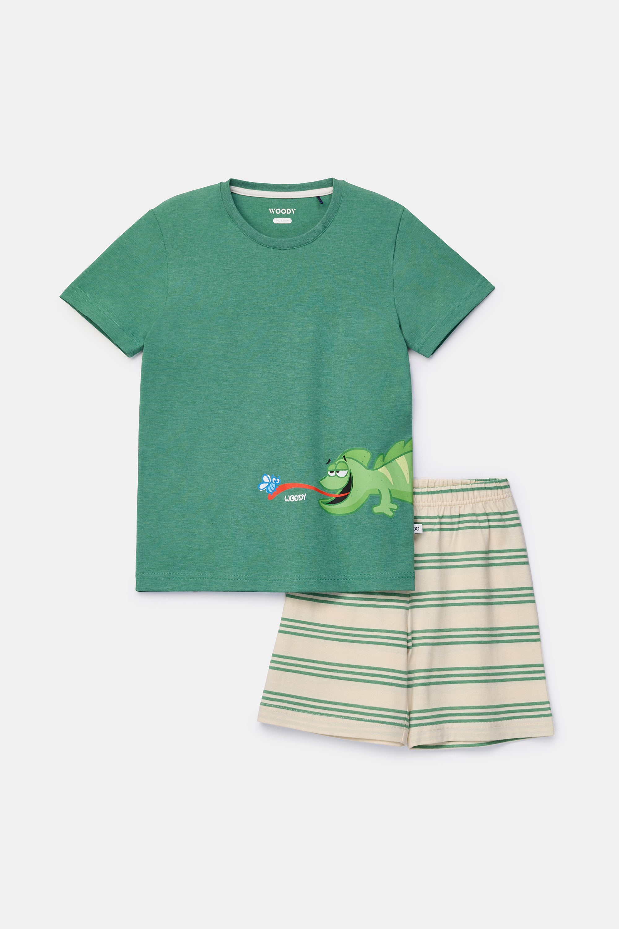 WOODY Jongens pyjama - groen - 3j.