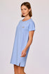 WOODY Dames slaapkleedje - blauw - L