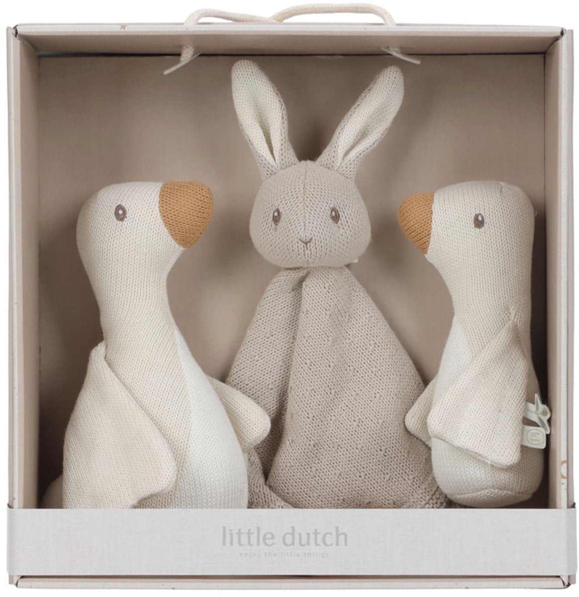 LITTLE DUTCH Newborn Naturals gebreide giftset