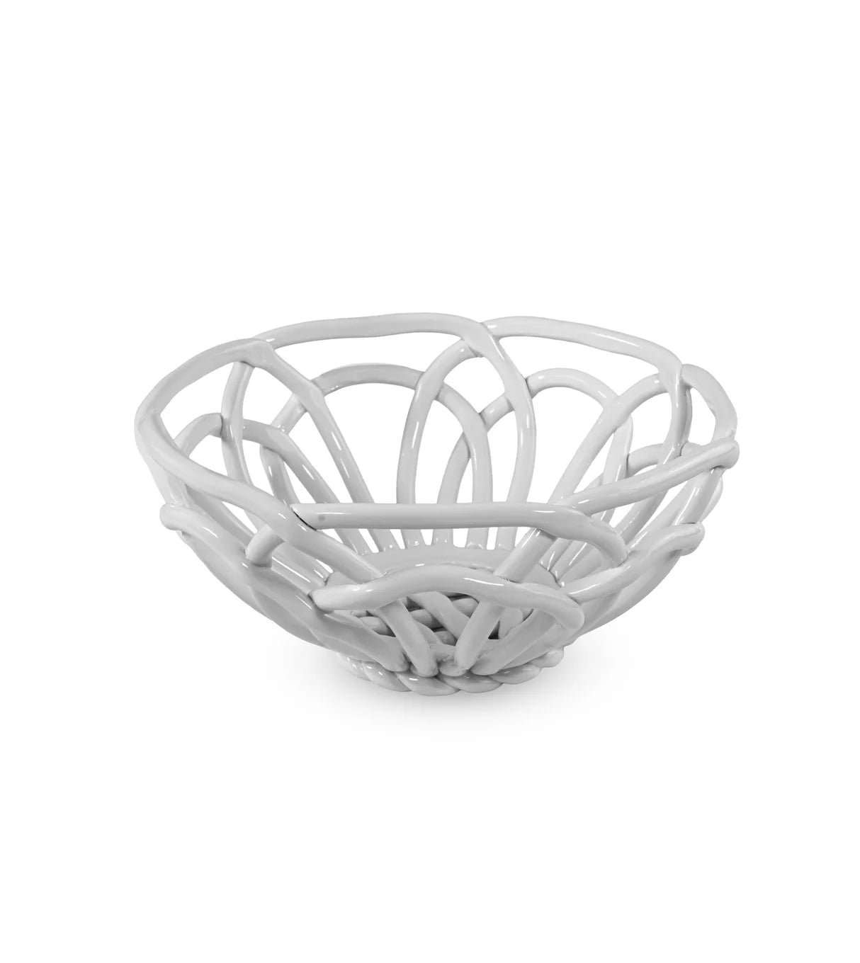 WD Mandje stoneware - white