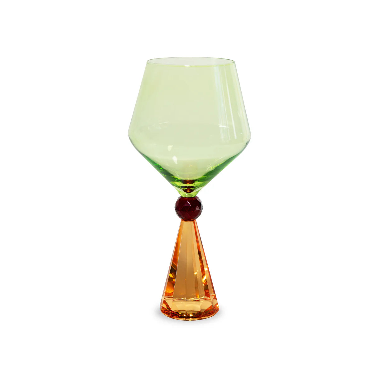 WD Gin & Tonic glas diamand-affect base - orange/green