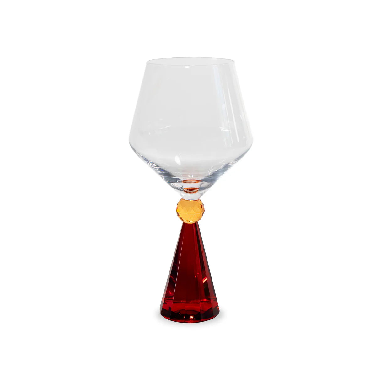 WD Gin & Tonic glas diamand--effect base - red