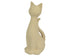 Decofiguur kat zittend porselein - 13,6x10,6x26,4cm - beige