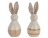 Decofiguur konijn dolomiet - 7,3x6,2x17cm - ass. (prijs per stuk)