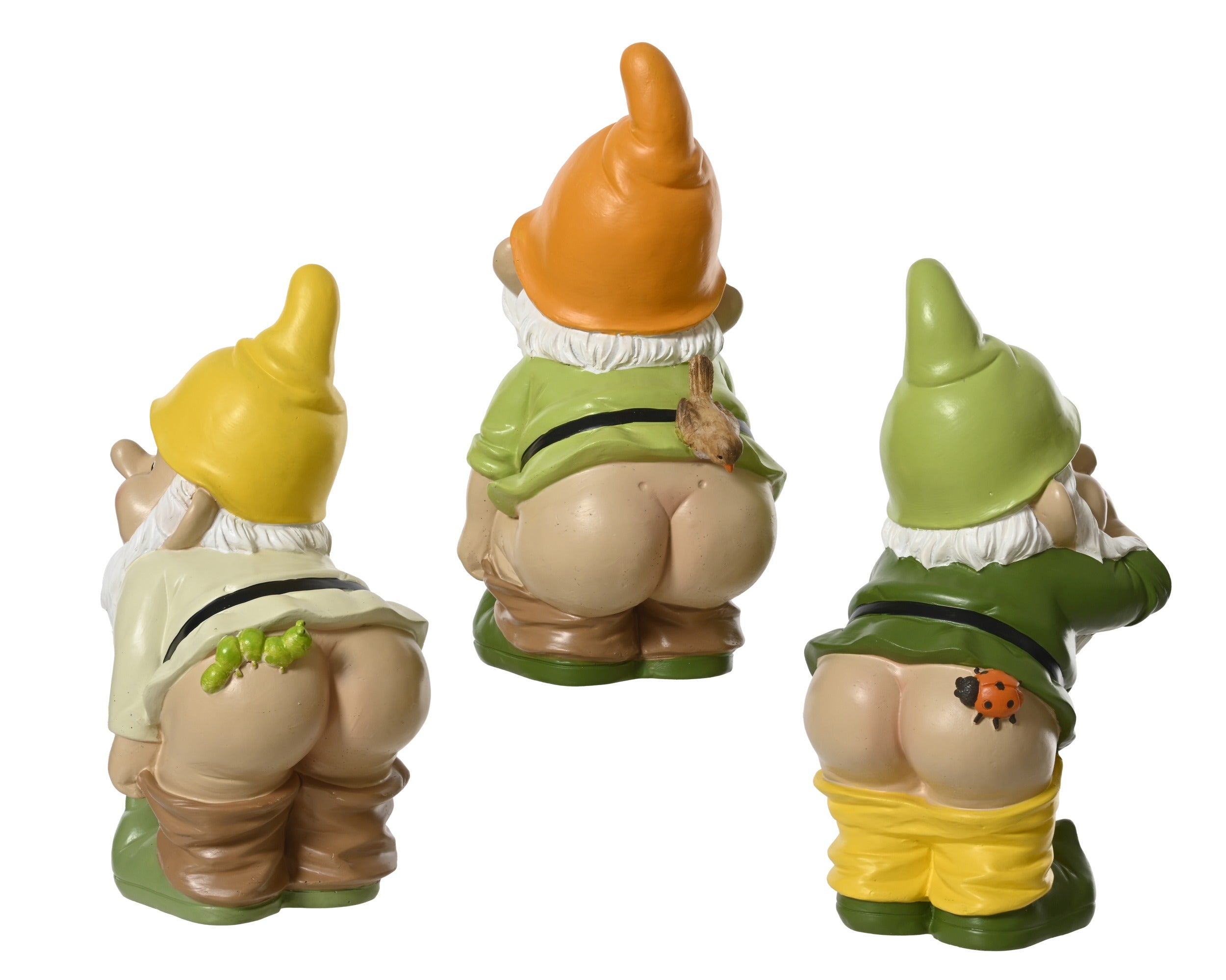 Gnoom polyresin - 12x15x27cm - groen ass. (prijs per stuk)