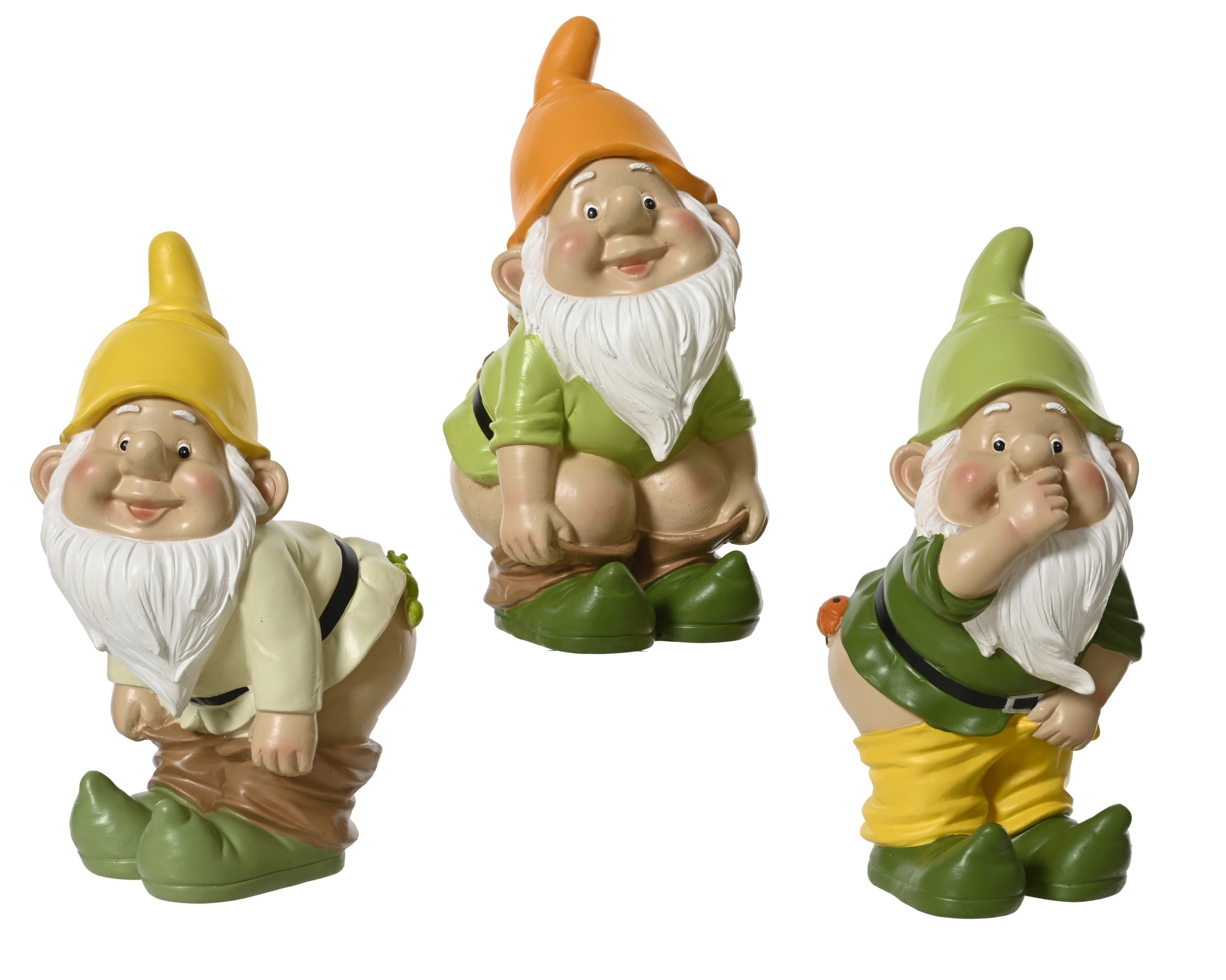 Gnoom polyresin - 12x15x27cm - groen ass. (prijs per stuk)
