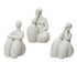 Deco figuur dame - 8,3x9x15cm - grijs ass. (prijs per stuk)