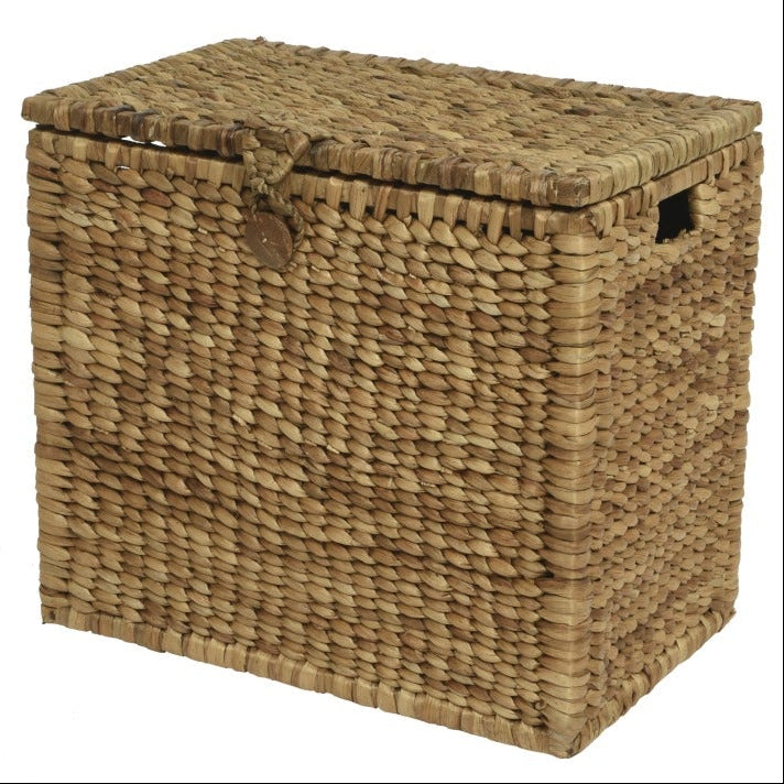 Opbergbox mand m/ deksel - S 54x33x49cm - naturel